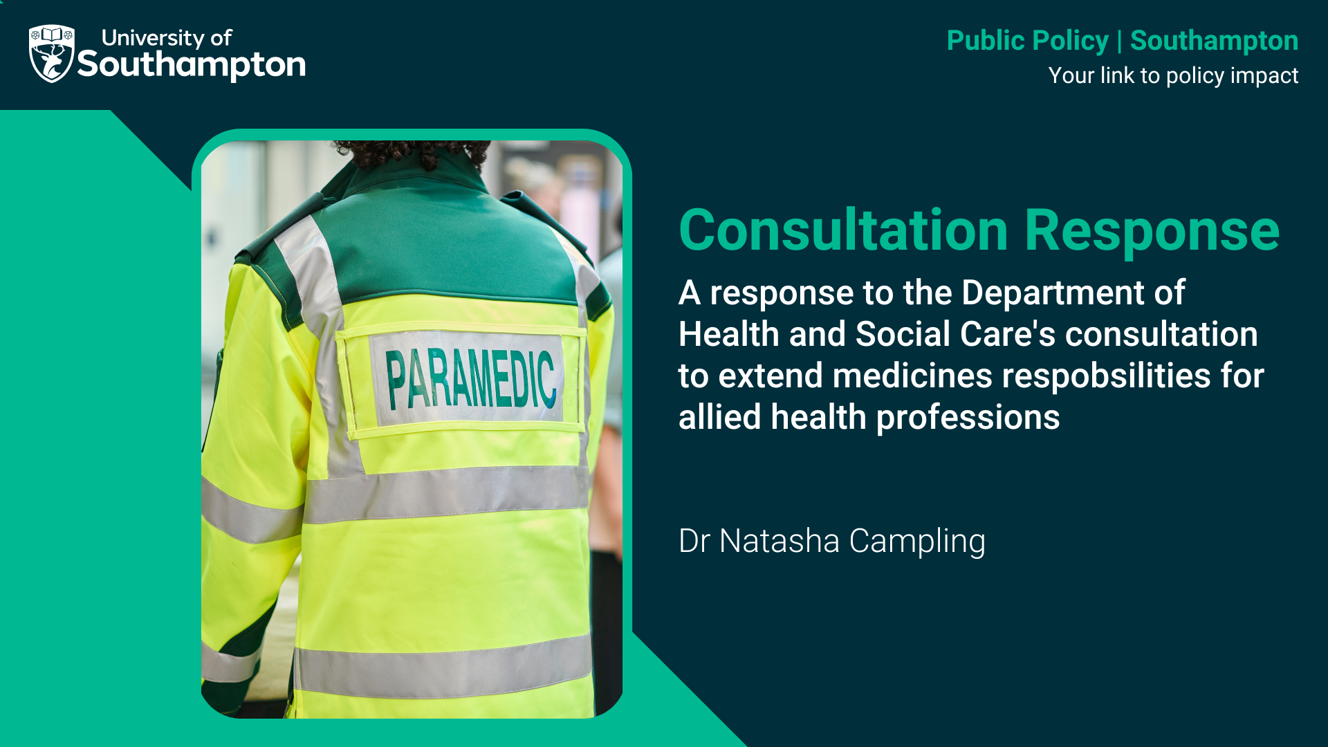 Extending paramedic responsibilities