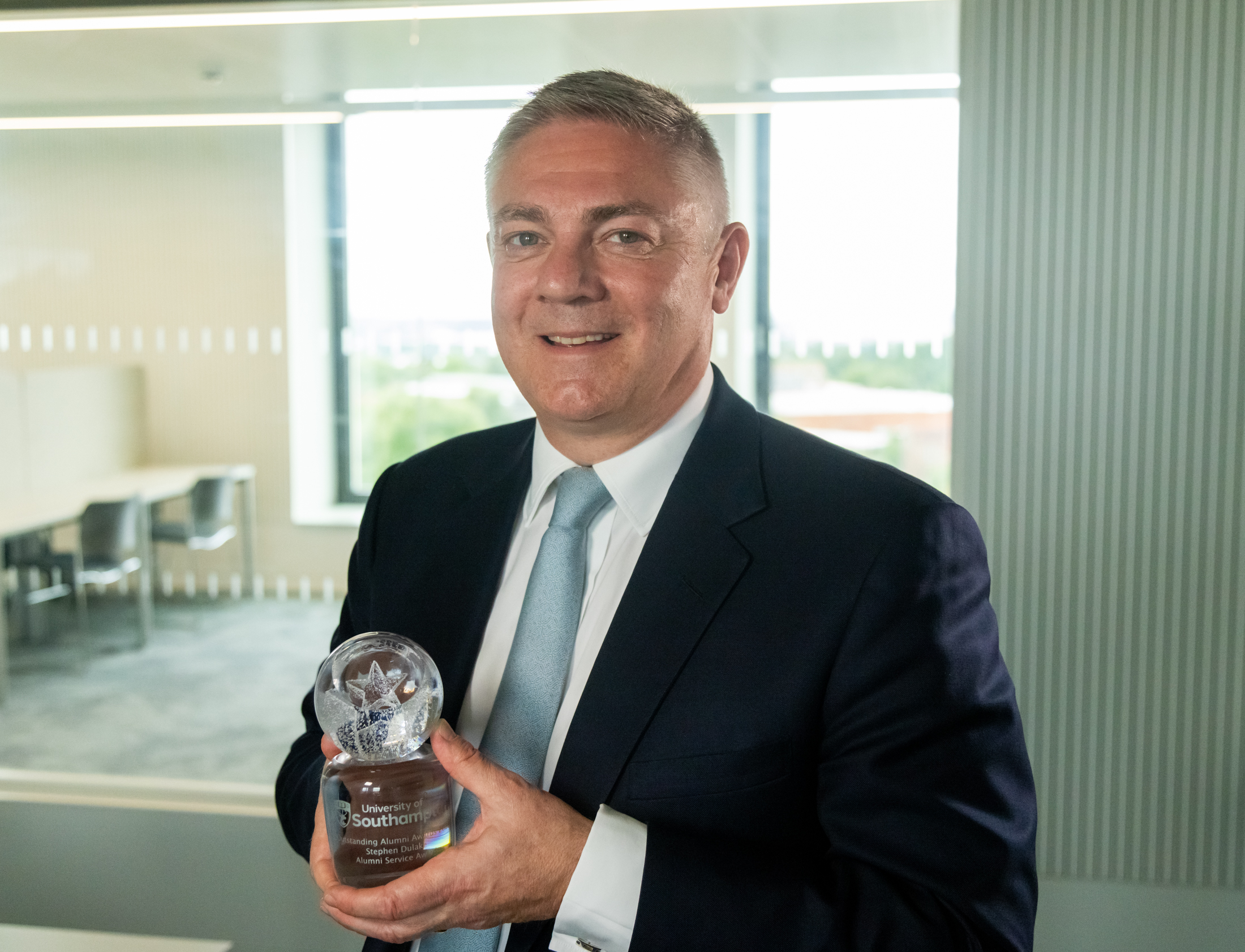 Stephen accepts his award