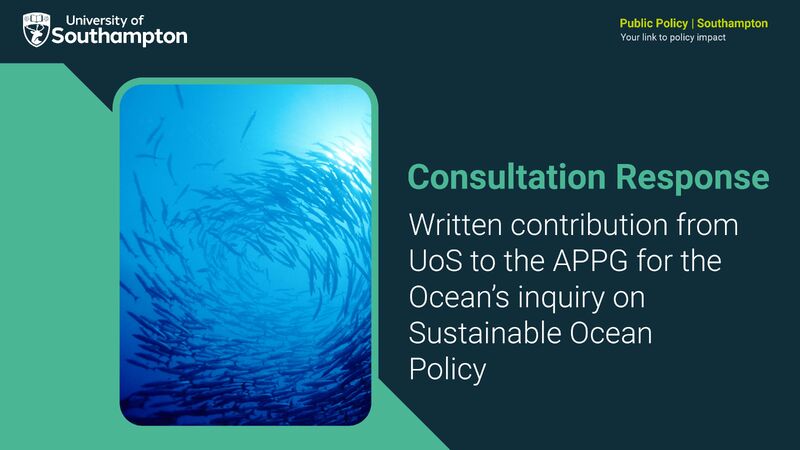 Sustainable ocean policy consultation response graphic