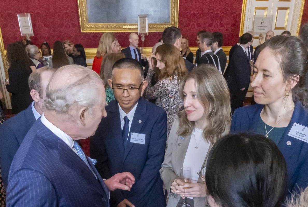 Lauren discussing her work at an event