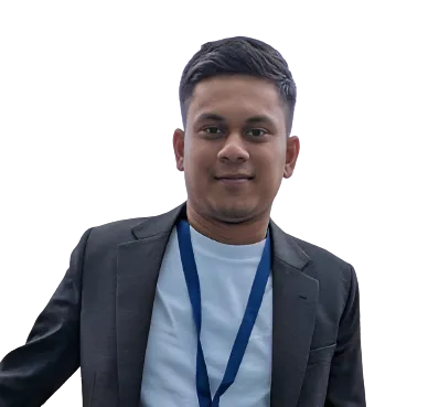 Cutout head and shoulders of Karthik Saravan