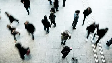 Crowd from above