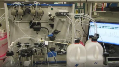 Filtration equipment in the fermentation laboratory
