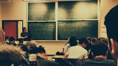 Teaching in a classroom