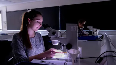 Student in laboratory