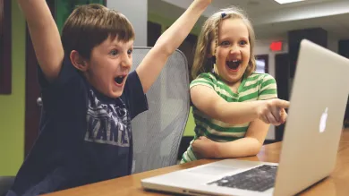 Children winning at video game