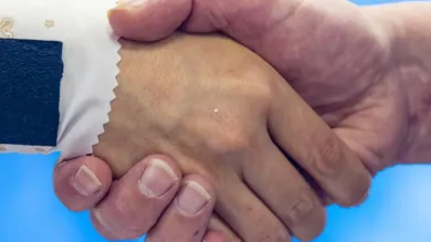 Shaking hands