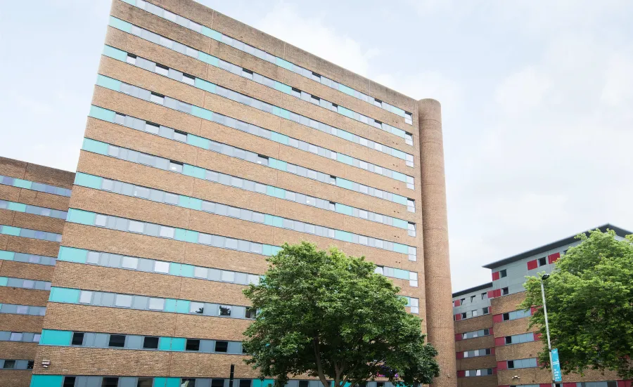 Outside view of Southampton Orion Point private accommodation hall