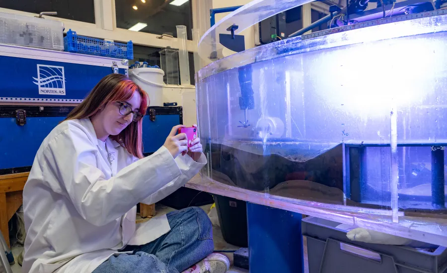 Scientist working with lab equipment