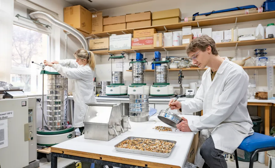 Scientist working with lab equipment