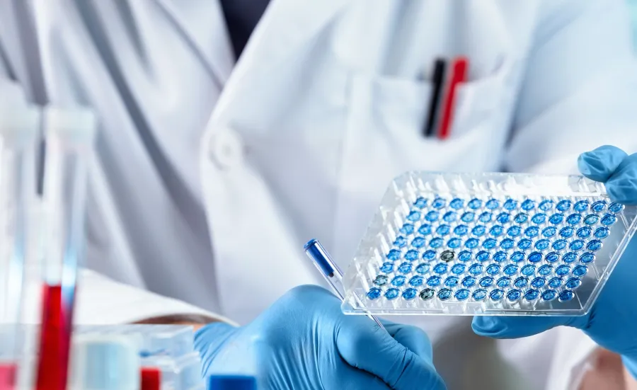Student studying samples on the MSci Pharmacology and Drug Discovery course