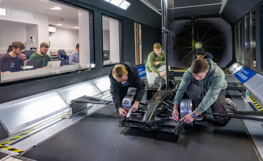 MEng Aeronautics and Astronautics / Aerodynamics students working on ramjet