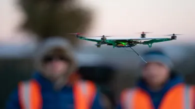 P-Drone (a persistent quadcopter)