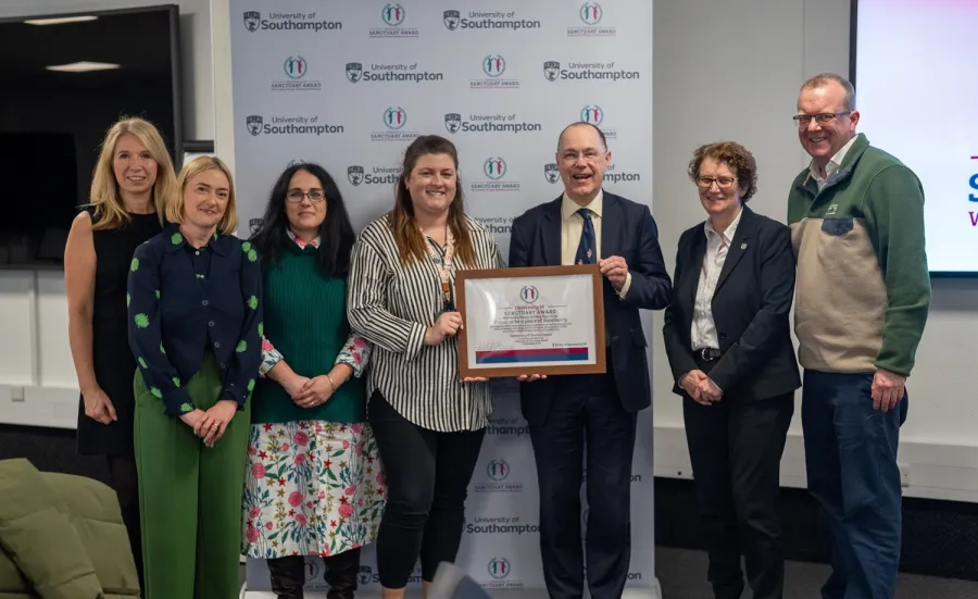 Southampton receiving the Sanctuary Award