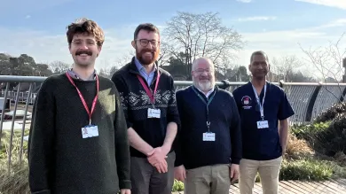 A group photo of several members of the GIBD team