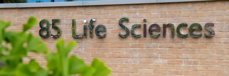 Exterior photograph of the life sciences building