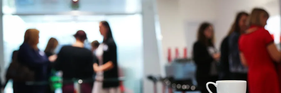 groups of people interacting at an event