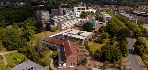 Aerial view of Highfield campus