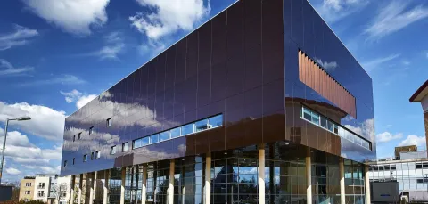 An external view of the centre for cancer immunology, based at Southampton General Hospital.