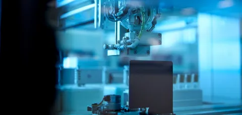 machine processing samples in laboratory