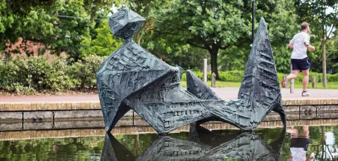 A sculpture at Highfield Campus: Puy de Dôme Figure by Frederick Edward McWilliam