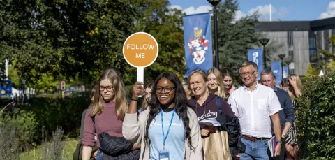 Student tour Highfield campus.
