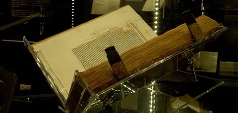 Book on display from the special collection