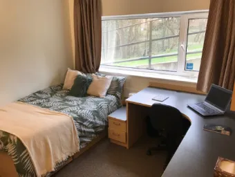 An enhanced en-suite room at Glen Eyre Hall