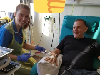 Andy in the hospital