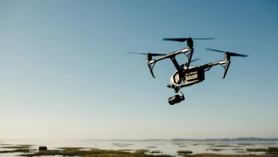 Drone flying