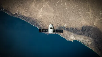 Satellite over earth