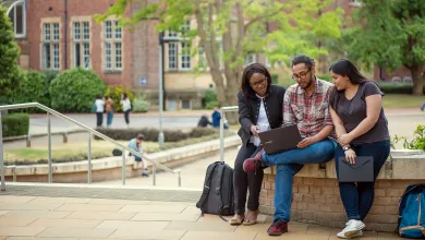 Students on campus