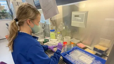 Lara in the lab
