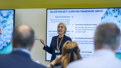 Professor Jeni Giambona leading a course