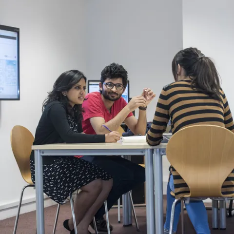 Three students working in breakout room