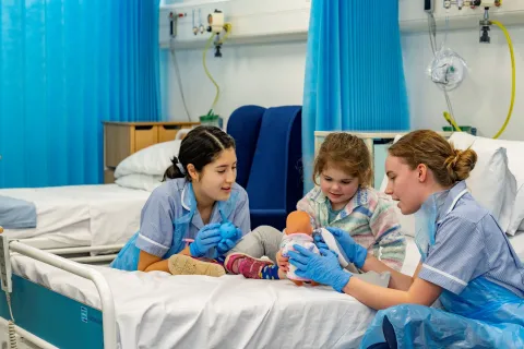 Simulated hospital wards