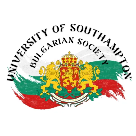 Logo of the University of Southampton Bulgarian Society with Bulgarian flag and coat of arms.