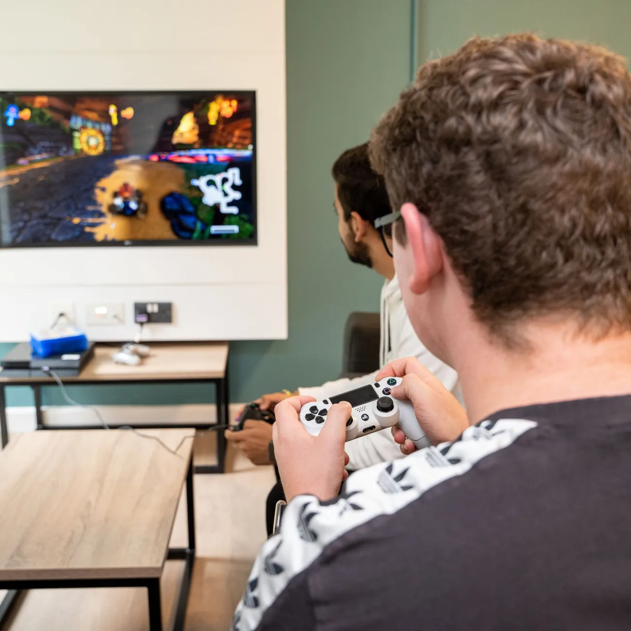 A lounge area in student accommodation.