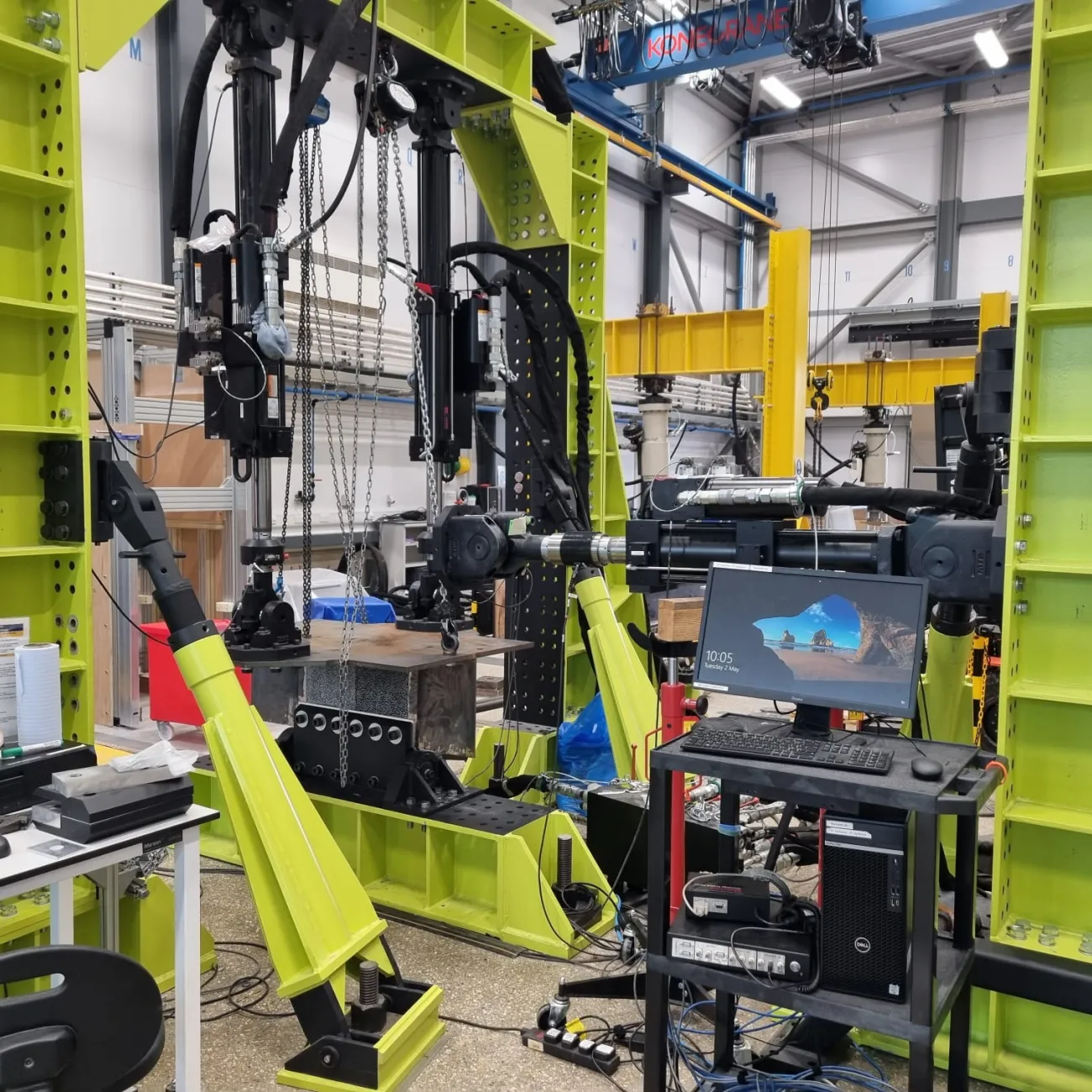 Multi-axis loading of a realistic component