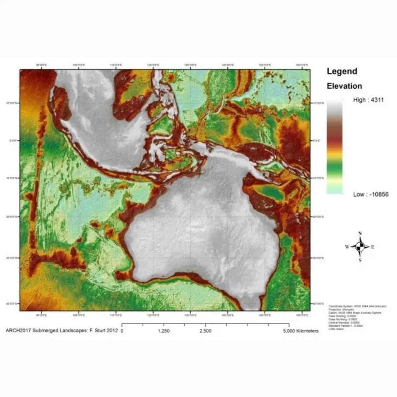 ACROSS GEBCO gridded bathymetry data