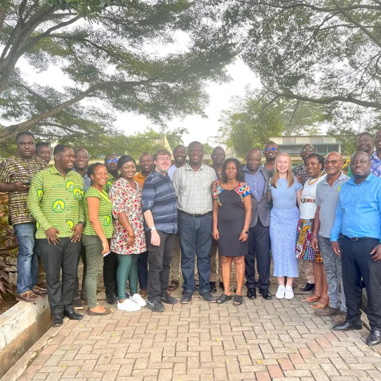 Michael Head and Jess Boxall with colleagues at Fred N Bi