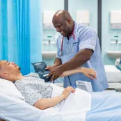 Student nurse in practical