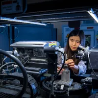 A student in a workshop.