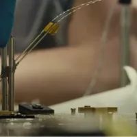 Advanced Laser Laboratory researcher attending a fibre laser experiment