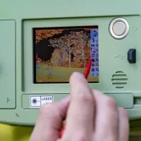 Laser scan seen on screen of Terrestrial Laser Scanner