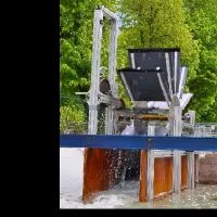 A water wheel on a small river