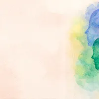 Watercolour silhouettes of overlapping human profiles